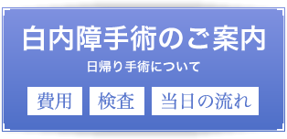 白内障手術のご案内 日帰り手術について 費用 検査 当日の流れ
